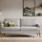 Dyonery 68 Loveseat Sofa, Modern Upholstered Couch with 24 Deep Seat, Padded Arms, Small Comfy Sofa for Living Room