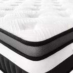 Matelas en solde : Matelas hybride King 14 pouces en boîte, mousse à mémoire de forme gel + ressorts ensachés, rafraîchissant, fermeté moyenne, soulagement de la pression, isolation des mouvements, CertiPUR-US