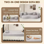 EROMMY Convertible Folding Sofa Bed with High-Density Foam for Living Room, Guest Room, and Bedroom
