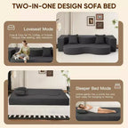 EROMMY Convertible Folding Sofa Bed with High-Density Foam for Living Room, Guest Room, and Bedroom