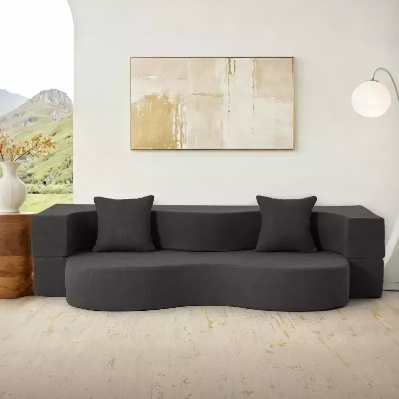 EROMMY Convertible Folding Sofa Bed with High-Density Foam for Living Room, Guest Room, and Bedroom