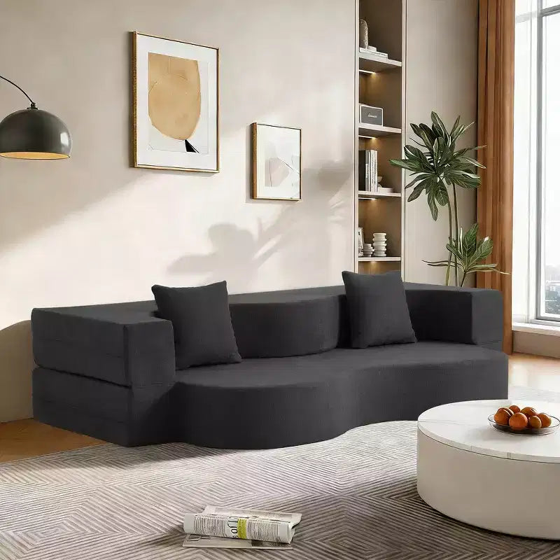 EROMMY Convertible Folding Sofa Bed with High-Density Foam for Living Room, Guest Room, and Bedroom