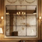 GDFStudio Sun Vintage Industrial Wall Mirror with High-Definition Glass