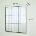 GDFStudio Sun Vintage Industrial Wall Mirror with High-Definition Glass