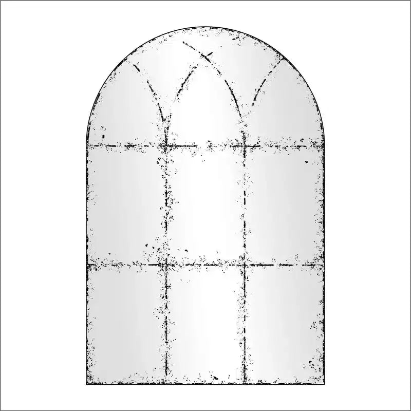 GDFStudio Sun Vintage Industrial Wall Mirror with High-Definition Glass
