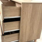 JVNOXK 51.186-Drawers Rattan Storage Cabinet Rattan Drawer with White Drawer Slides,for Bedroom,Living Room,Natural