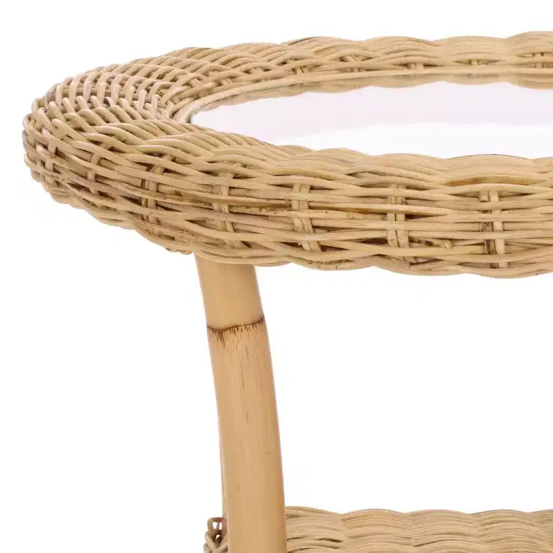 Table d'appoint Damary en verre - ACC6509 - Naturel/Verre - Safavieh