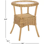 Table d'appoint Damary en verre - ACC6509 - Naturel/Verre - Safavieh