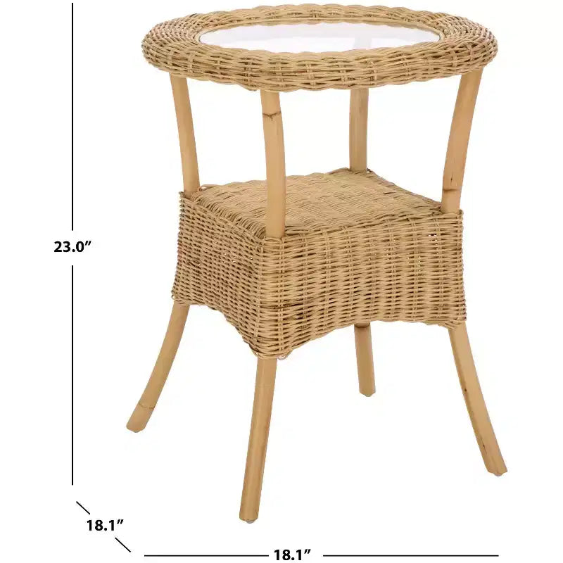Table d'appoint Damary en verre - ACC6509 - Naturel/Verre - Safavieh