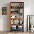 MAYEERTY 5-Tier Tall Bookshelf with APP-Controlled LED Lights, 70.87H Deep Wooden Library Bookcase