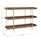 Étagère de rangement et de présentation à 3 niveaux Martha Stewart Emmett avec cadre en métal