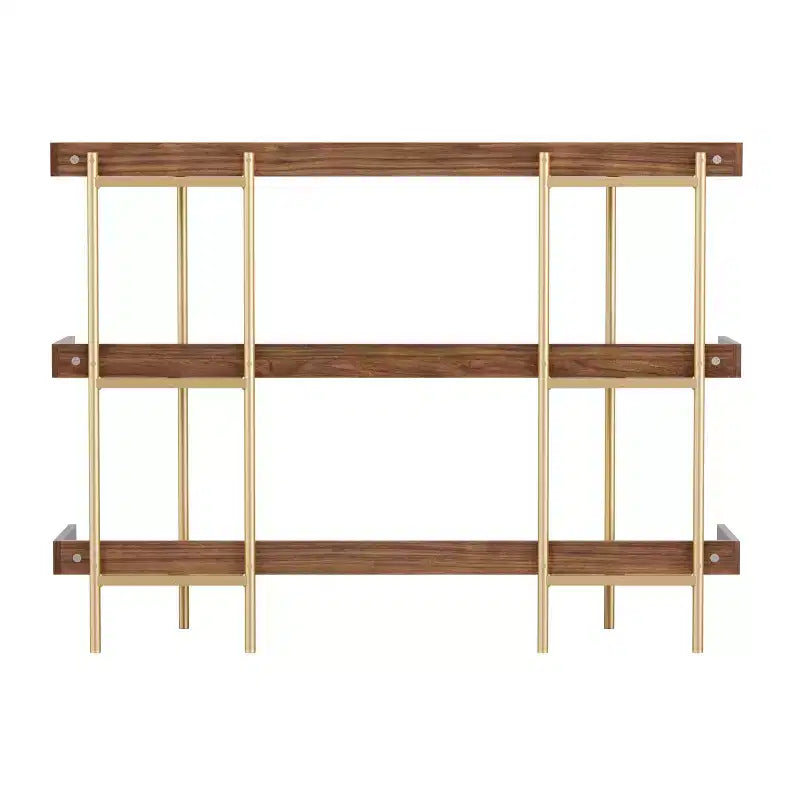 Étagère de rangement et de présentation à 3 niveaux Martha Stewart Emmett avec cadre en métal