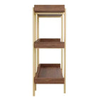 Étagère de rangement et de présentation à 3 niveaux Martha Stewart Emmett avec cadre en métal