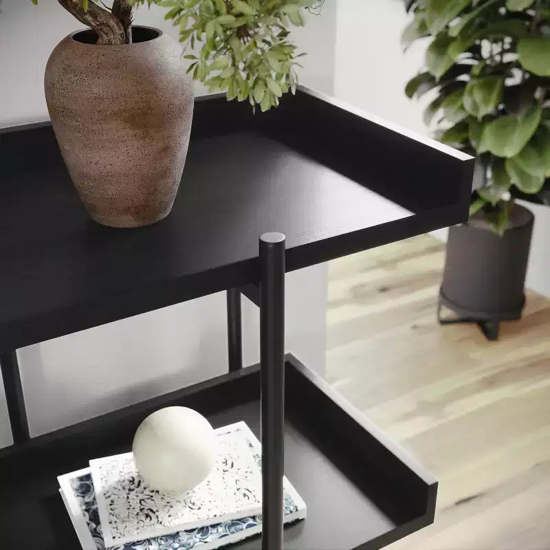 Étagère de rangement et de présentation à 3 niveaux Martha Stewart Emmett avec cadre en métal