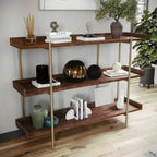 Martha Stewart Emmett 3 Shelf Storage Display Unit Bookcase with Metal Frame