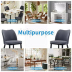 Upholstered Dining Chairs Set of 2  Padded Seat & Back, Wooden Legs, 300 LBS Capacity Chairs for Dining Room, Kitchen, Restaurant, Cafe