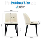 Upholstered Dining Chairs Set of 2  Padded Seat & Back, Wooden Legs, 300 LBS Capacity Chairs for Dining Room, Kitchen, Restaurant, Cafe