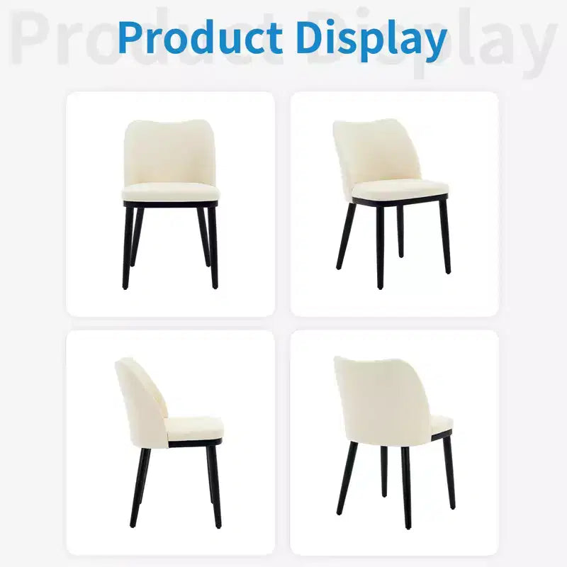 Upholstered Dining Chairs Set of 2  Padded Seat & Back, Wooden Legs, 300 LBS Capacity Chairs for Dining Room, Kitchen, Restaurant, Cafe