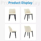 Upholstered Dining Chairs Set of 2  Padded Seat & Back, Wooden Legs, 300 LBS Capacity Chairs for Dining Room, Kitchen, Restaurant, Cafe