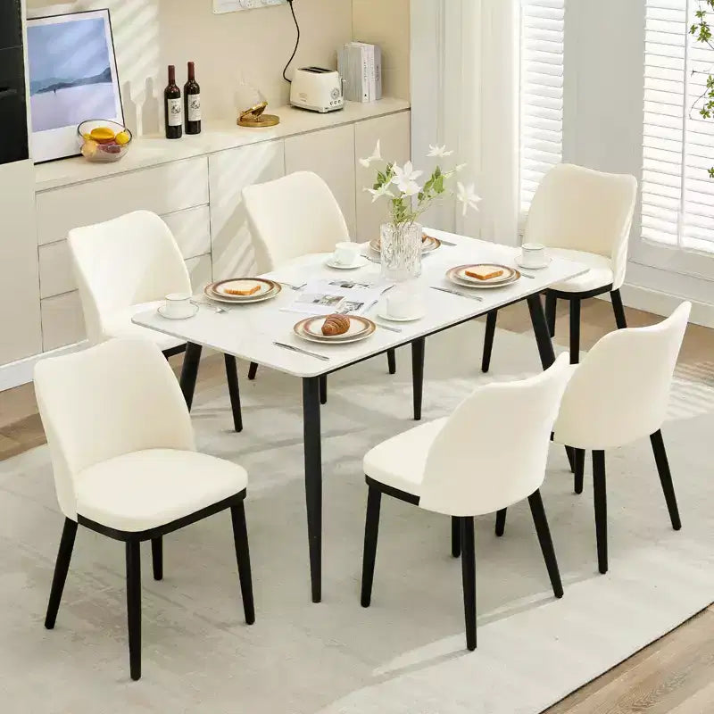 Upholstered Dining Chairs Set of 2  Padded Seat & Back, Wooden Legs, 300 LBS Capacity Chairs for Dining Room, Kitchen, Restaurant, Cafe