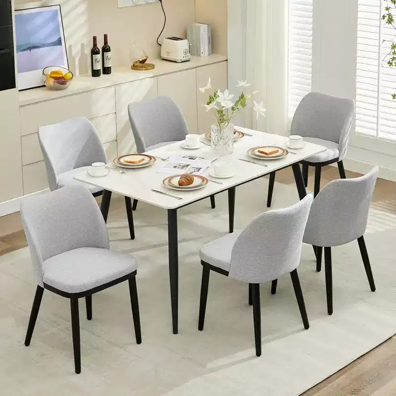 Upholstered Dining Chairs Set of 2  Padded Seat & Back, Wooden Legs, 300 LBS Capacity Chairs for Dining Room, Kitchen, Restaurant, Cafe
