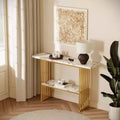 GDFStudio Betsy Modern 47 Luxury Console Table with Storage Shelf