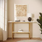 GDFStudio Betsy Modern 47 Luxury Console Table with Storage Shelf