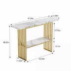GDFStudio Betsy Modern 47 Luxury Console Table with Storage Shelf