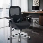 BALHAM TRADE - Chaise de bureau robuste Design ergonomique Coussin d'assise large et épais Support lombaire réglable