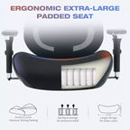 BALHAM TRADE - Chaise de bureau robuste Design ergonomique Coussin d'assise large et épais Support lombaire réglable