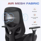 BALHAM TRADE - Chaise de bureau robuste Design ergonomique Coussin d'assise large et épais Support lombaire réglable