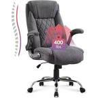 BALHAM TRADE-Fabric Office Chair 400lbs High Back Executive Computer Desk Chair with Flip Up Armrest
