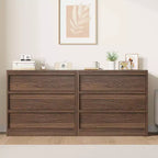 Walnut 3-Drawer Dresser C Modern Storage Chest for Bedroom, Living Room, Nursery & Entryway