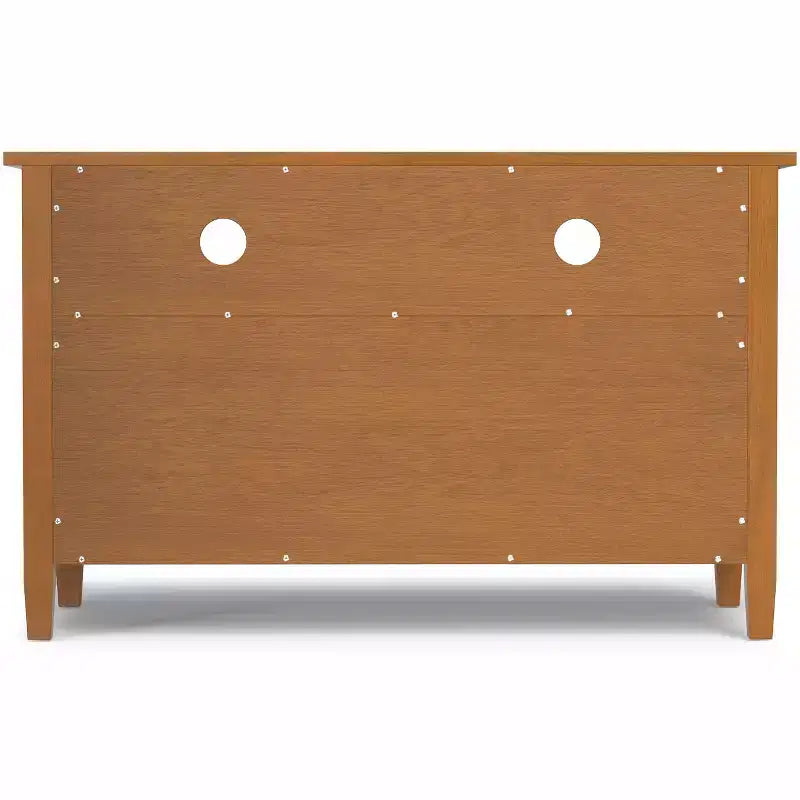 Norfolk 42 inch Wide Solid Wood Transitional TV Stand in Light Golden Brown For TVs up to 43 inches