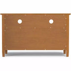 Norfolk 42 inch Wide Solid Wood Transitional TV Stand in Light Golden Brown For TVs up to 43 inches