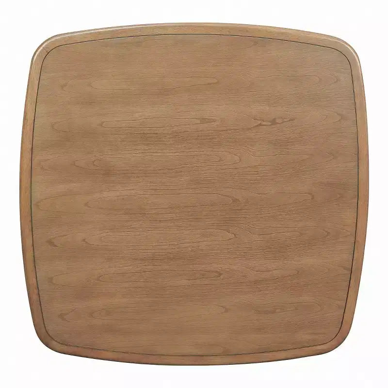 Mid-Century Modern Square Wooden Dining Table with Storage Shelf, Solid Wood Legs Small Dining Room Table or Coffee Table-Panipeachy