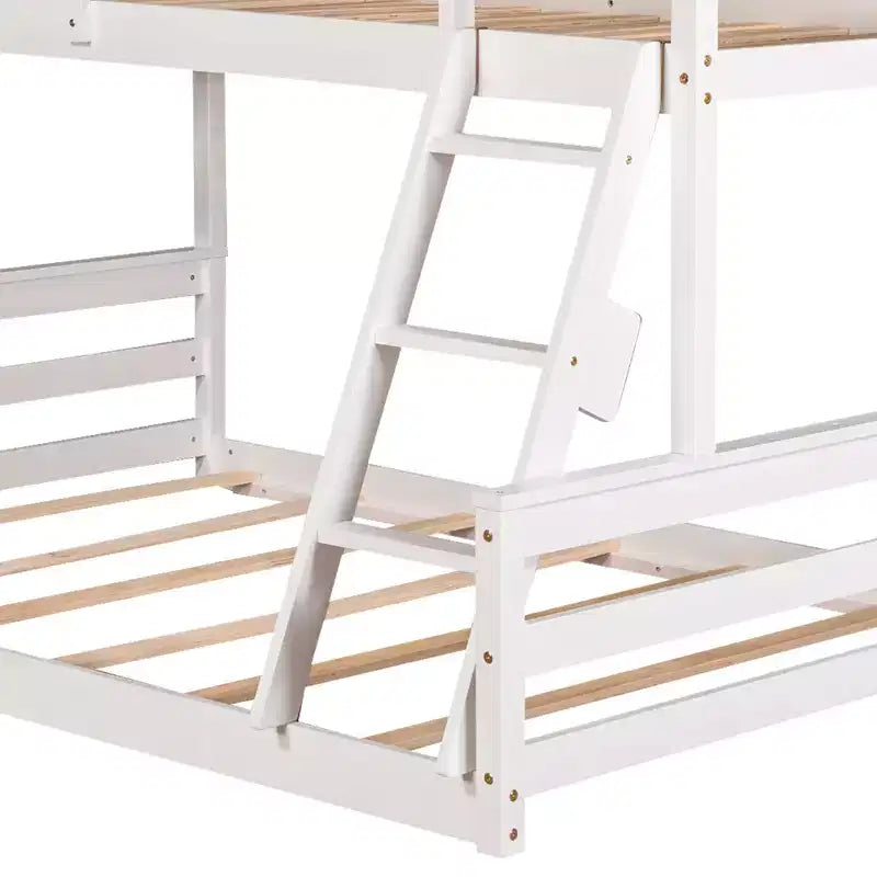 Lit superposé Luxystar avec échelle, lit supérieur double et lit inférieur double, séparable en 2 lits