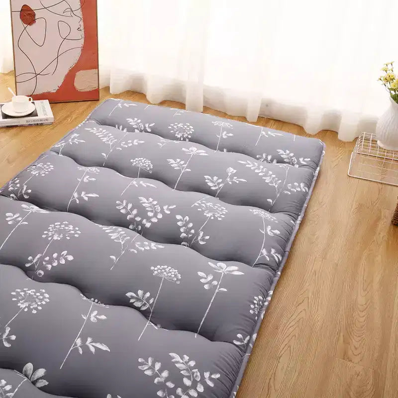 COZONY Twin/Full Japanese Futon Mattress, Floral Printed Floor Sleeping Pad & Roll-Up Camping Mattress