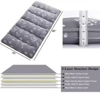 COZONY Twin/Full Japanese Futon Mattress, Floral Printed Floor Sleeping Pad & Roll-Up Camping Mattress