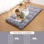 COZONY Twin/Full Japanese Futon Mattress, Floral Printed Floor Sleeping Pad & Roll-Up Camping Mattress