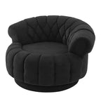 Fauteuil Club Rond Pivotant GDFStudio Fanny à 360° avec Accoudoirs Courbés