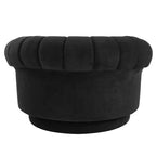 Fauteuil Club Rond Pivotant GDFStudio Fanny à 360° avec Accoudoirs Courbés