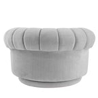 Fauteuil Club Rond Pivotant GDFStudio Fanny à 360° avec Accoudoirs Courbés