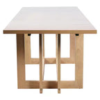 Whisen Rustic 82 Extendable Dining Table, Trestle Kitchen Table with Rubber Wood Legs, 2 Removable Leaves