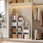 9-Cube PVC Storage Organizer, Modular Shelf Unit with Easy Assembly for Bedroom & Living Room, White