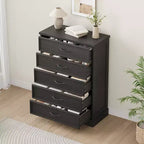 COZONY 5-Drawer Dresser, 43 Tall Wooden Chest w/ Large Drawers, Modern Storage Organizer