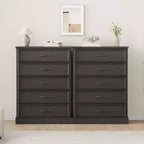 COZONY 5-Drawer Dresser, 43 Tall Wooden Chest w/ Large Drawers, Modern Storage Organizer