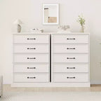 COZONY 5-Drawer Dresser, 43 Tall Wooden Chest w/ Large Drawers, Modern Storage Organizer
