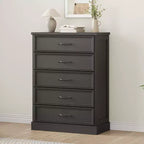 COZONY 5-Drawer Dresser, 43 Tall Wooden Chest w/ Large Drawers, Modern Storage Organizer