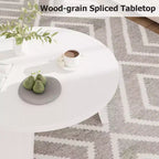Table basse ronde pour salon, tables centrales modernes de 85 cm avec 3 pieds robustes, tables basses rondes en bois pour petit espace, montage facile